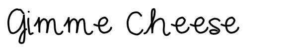 Gimme Cheese font preview